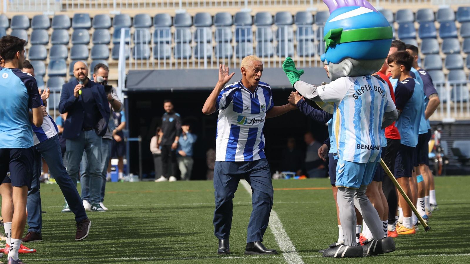 Darío Silva y Dely Valdés: las fotos del regreso de la Doble D a La Rosaleda