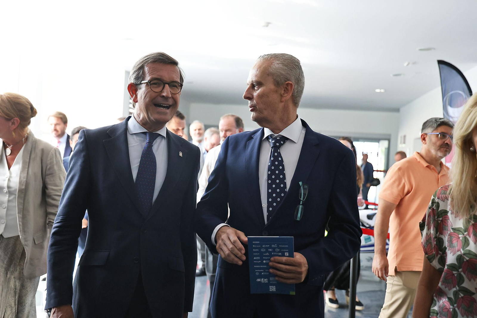 Imágenes de la presentación de la memoria anual de la Asociación de Industrias Químicas, Básicas y Energéticas de Huelva (Aiqbe)