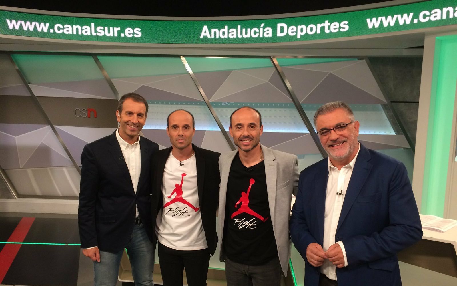 Los hermanos Carrasco, en su reciente visita a Canal Sur Deportes.