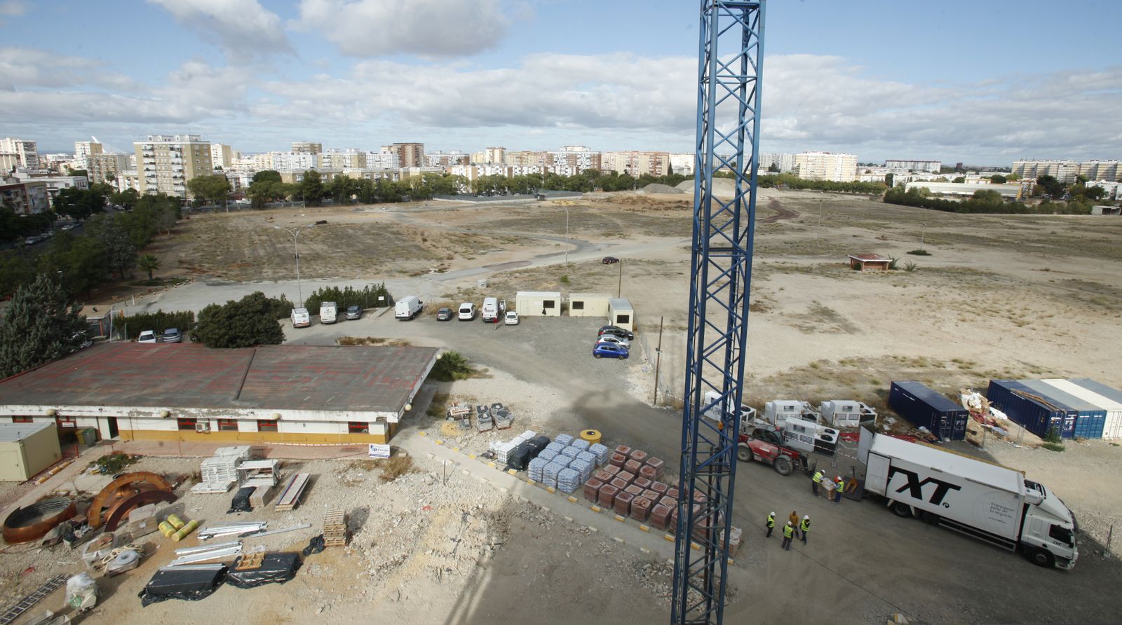 Obras en la "nueva" fábrica de Cruzcampo
