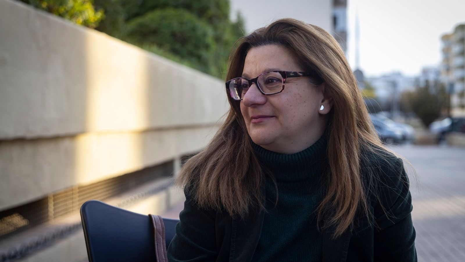 María del Águila Sánchez Rojo, durante la entrevista.