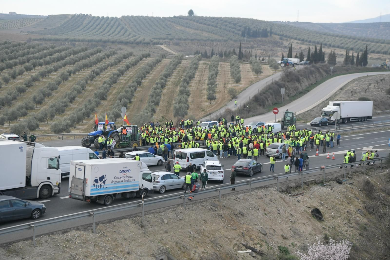 La tractorada de Granada, en imágenes