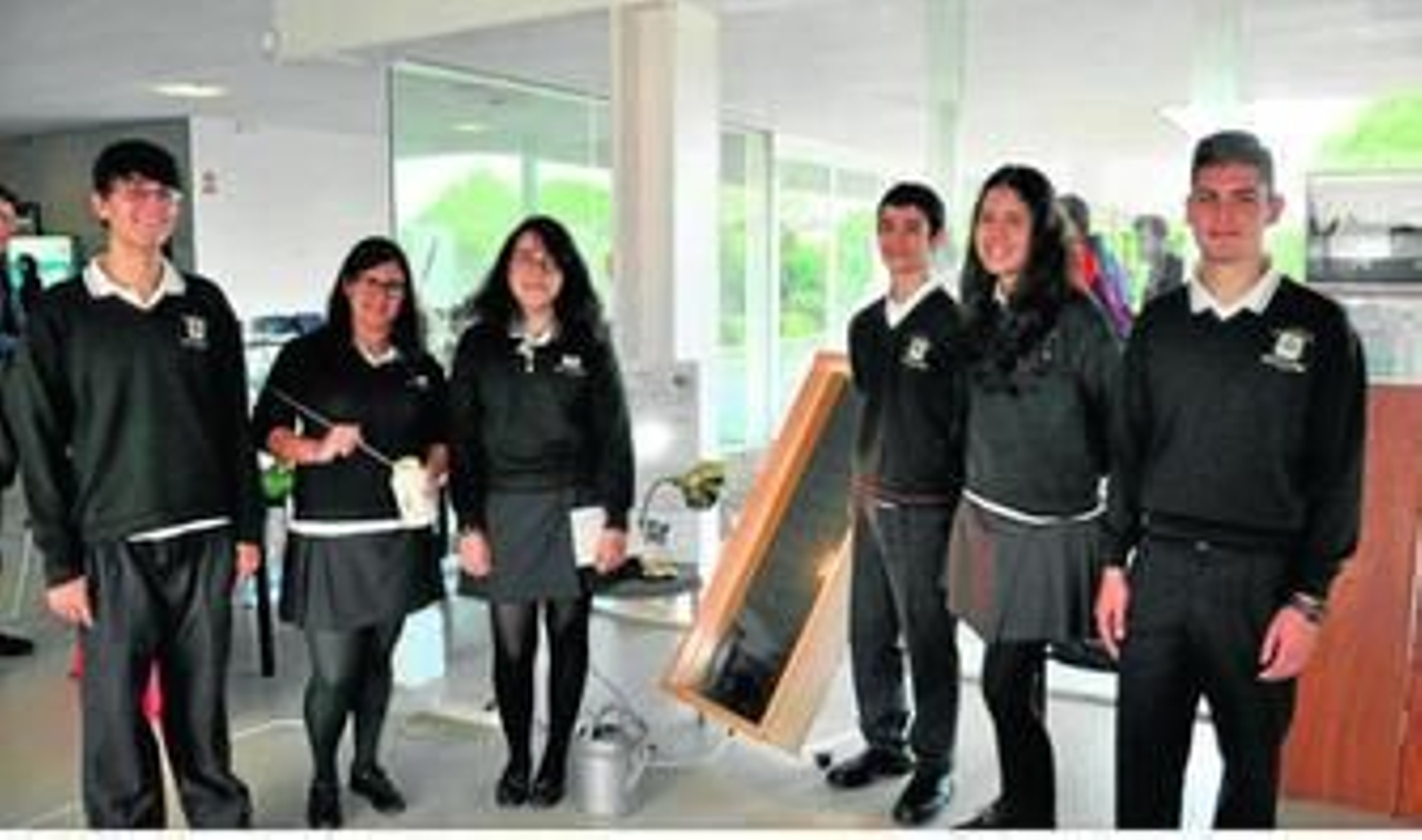 Alumnos de la Escuela de San José, en la presentación del proyecto en la Facultad de Ciencias.