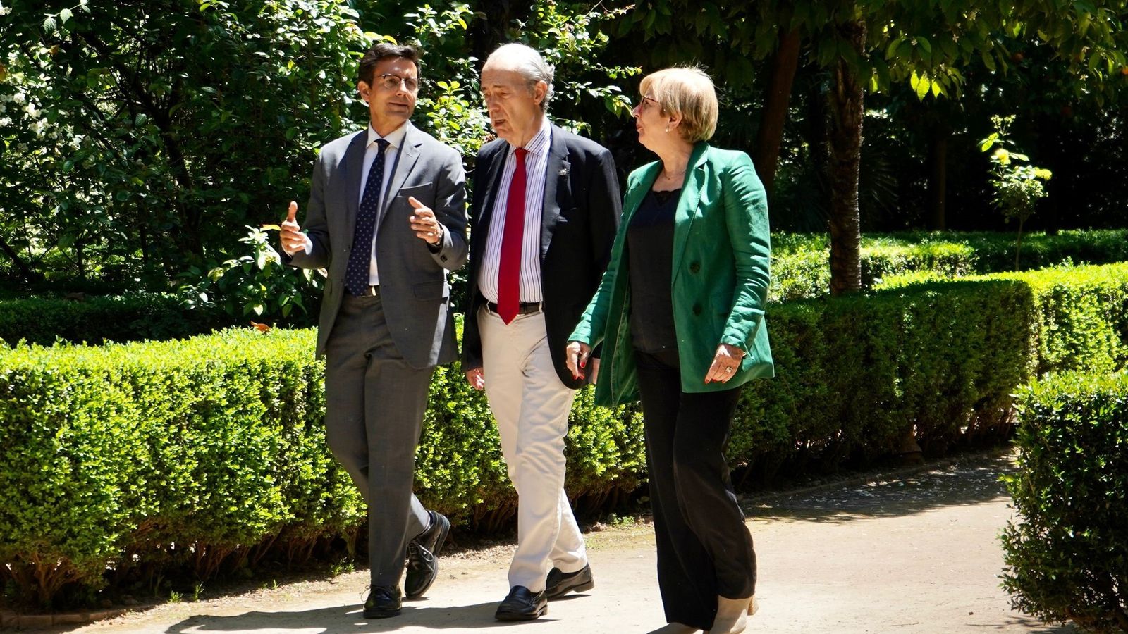 Luis Alberto durante el paseo por el Carmen de los Mártires