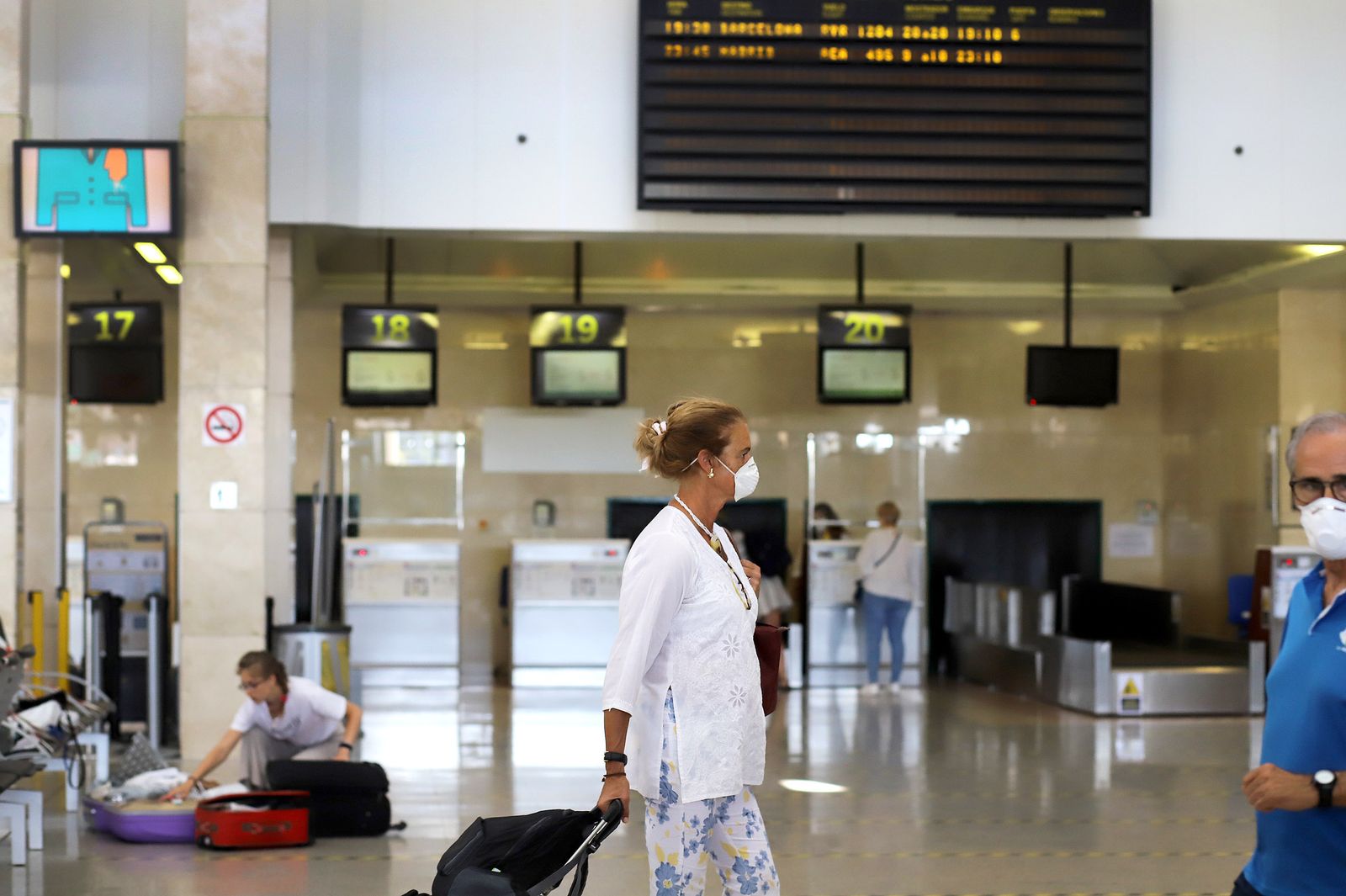 Llegada del primer vuelo de Ryanair desde Barcelona tras la pandemia