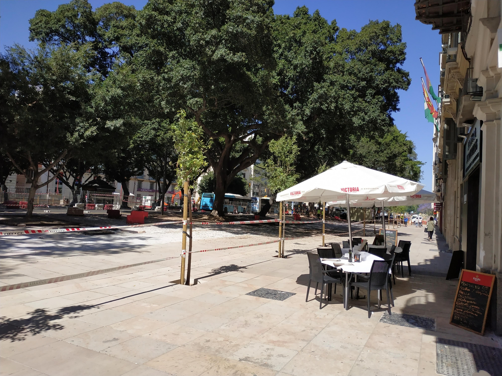 Lateral sur de la Alameda, donde ya hay una terraza instalada.