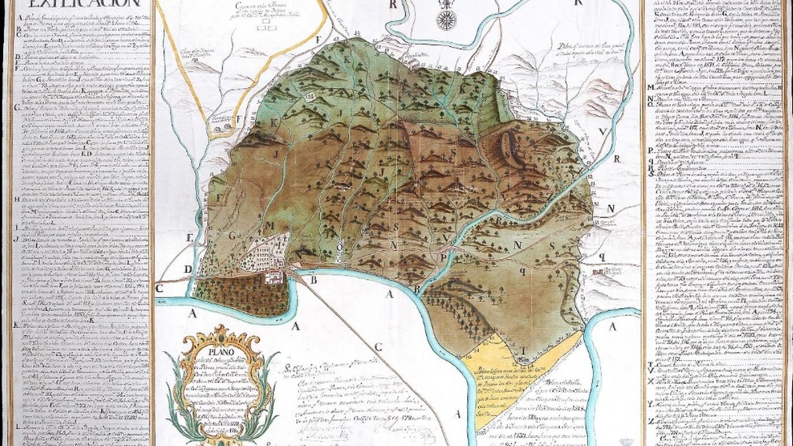 Cartografía encargada por el ducado de Alba de La Pendolilla y Dehesa de Riverala Alta (incluida en el artículo de Monterroso).