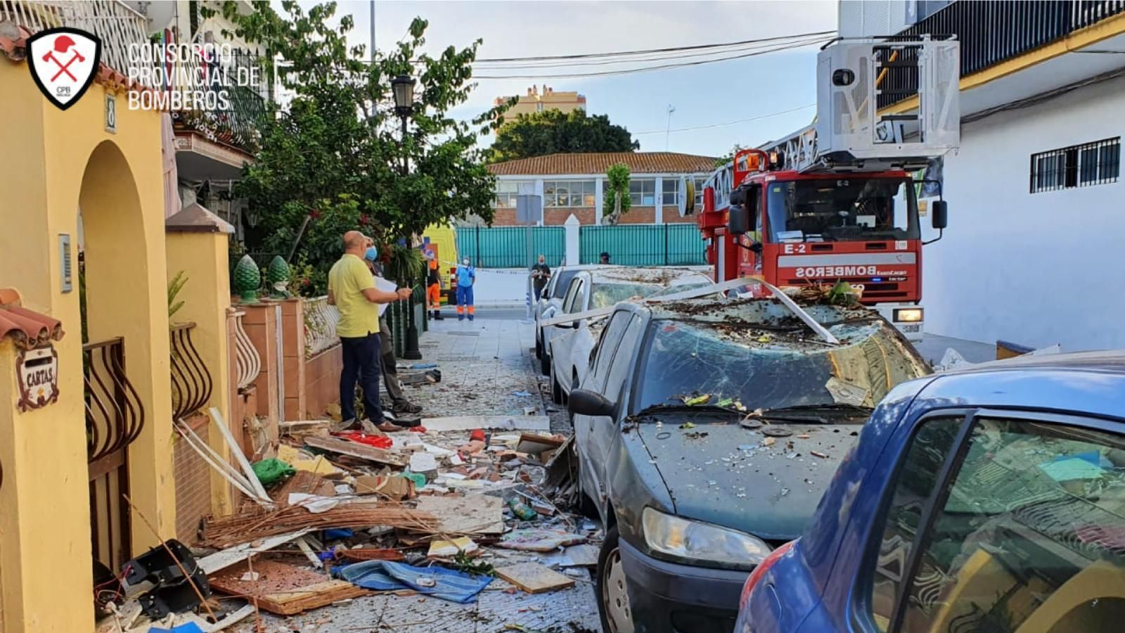 Fotos de la explosión en la que ha muerto una mujer en Torre del Mar