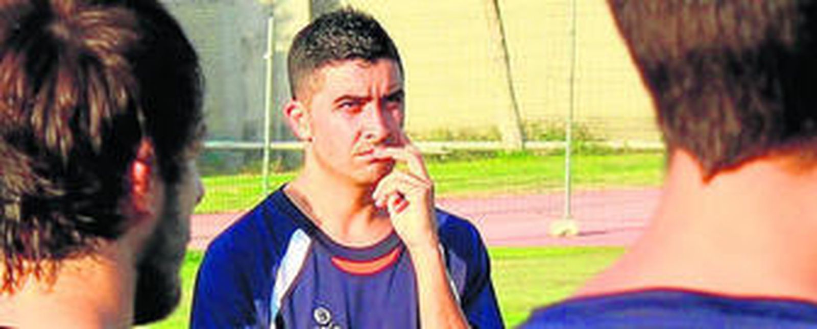 David Orihuela, en un entrenamiento en el Anexo con el XDFC.