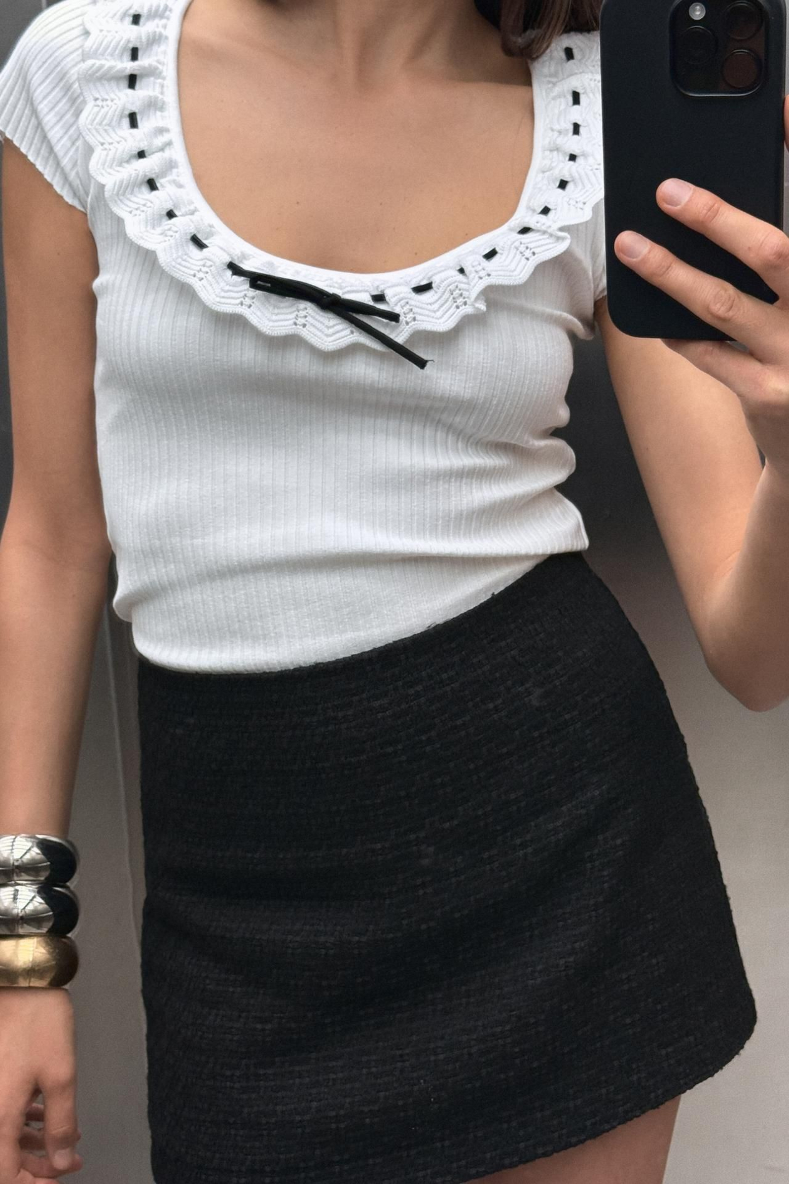Camiseta de canalé de Zara.