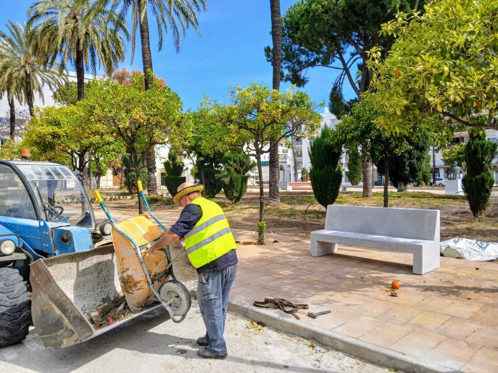 Las imágenes de la reforma de la plaza de El Polvorista, en El Puerto de Santa María