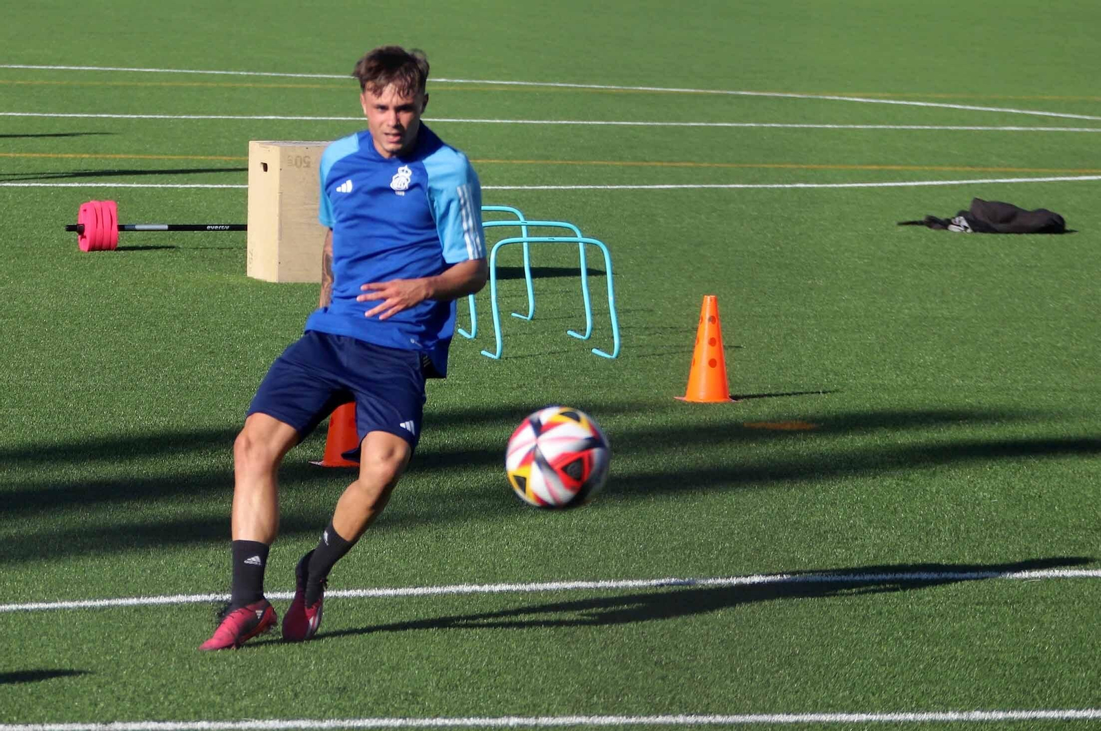 Imágenes del entrenamiento del Recre