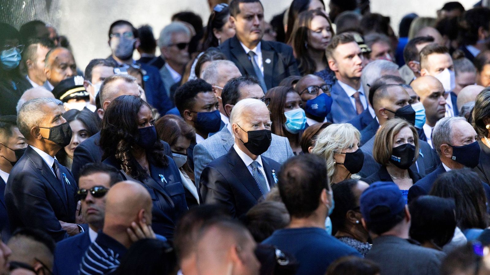 El presidente norteamericano, Joe Bien, durante el homenaje.