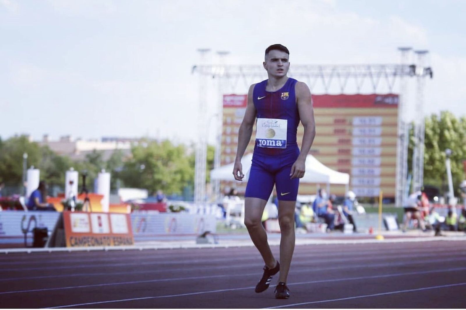 El algecireño Pablo Montalvo, en una competición con el Barcelona.