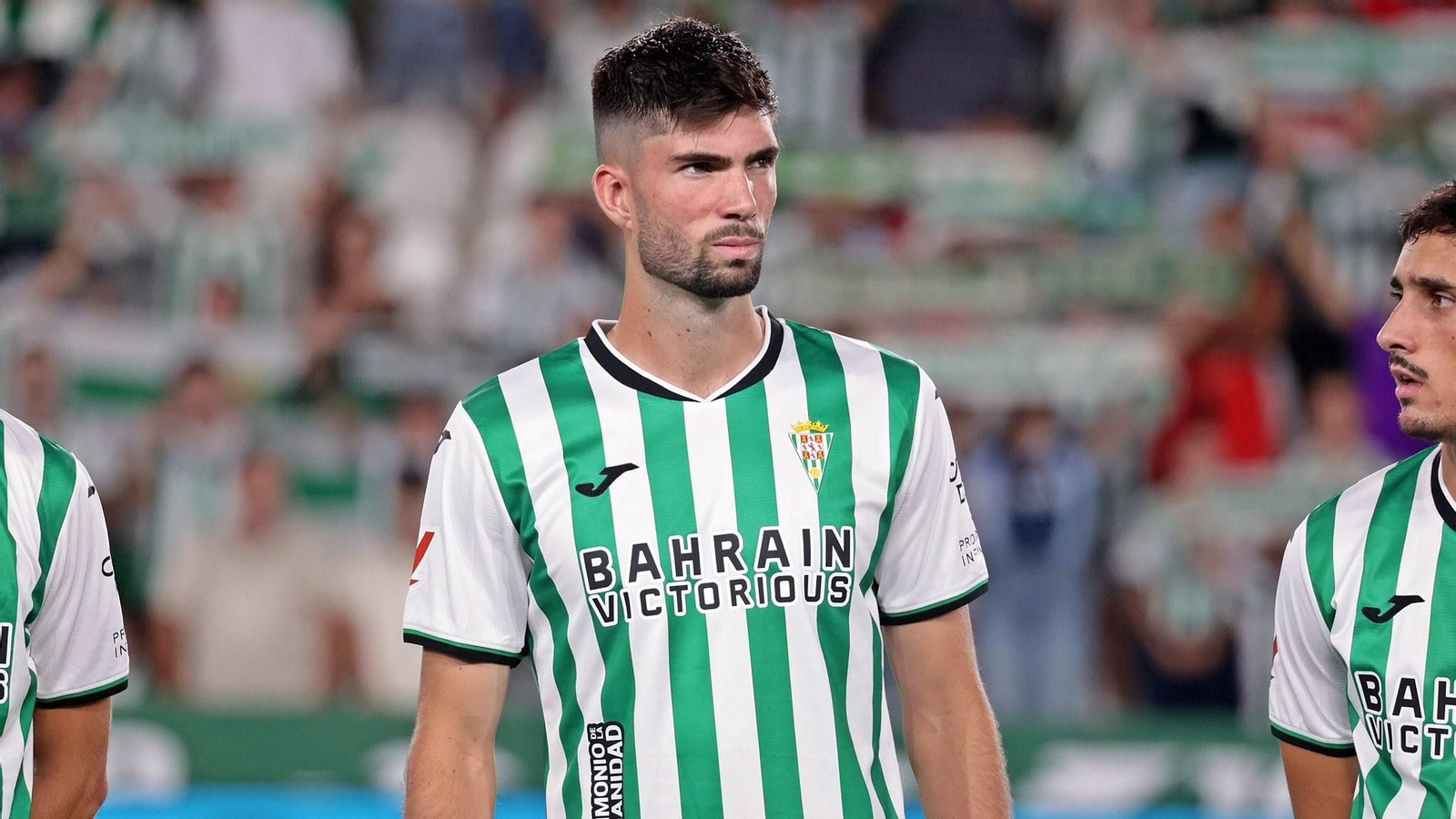 Théo Zidane, antes de un partido del Córdoba CF.