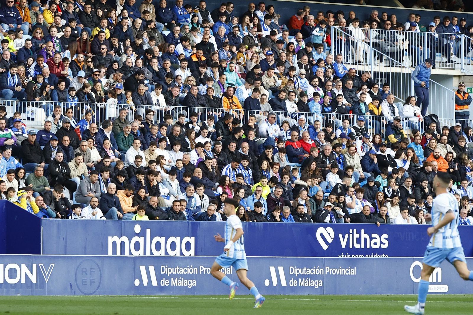 Búscate en La Rosaleda durante el Málaga CF-Racing de Ferrol