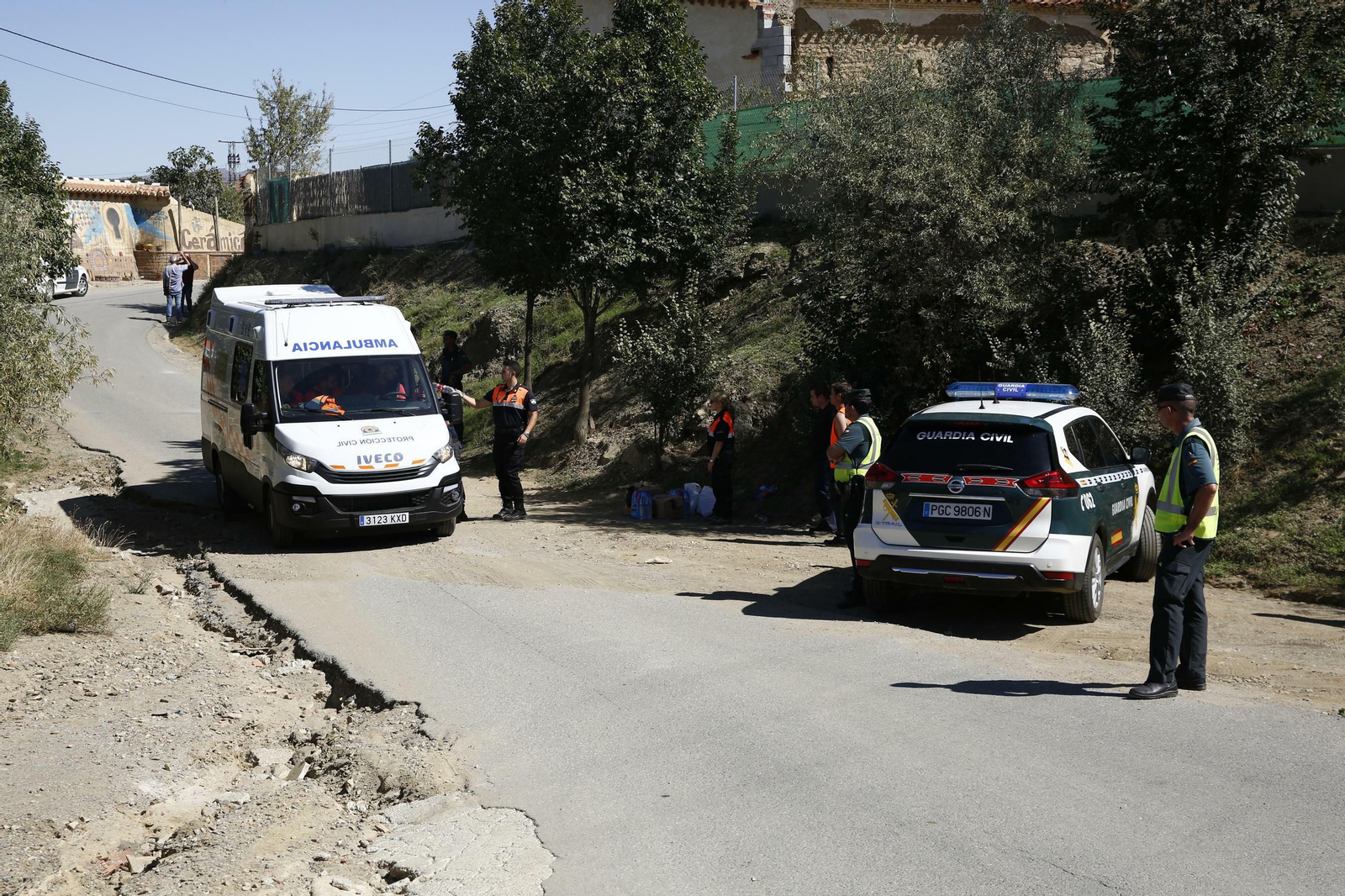 Imágenes tras la explosión de la pirotecnia de Guadix