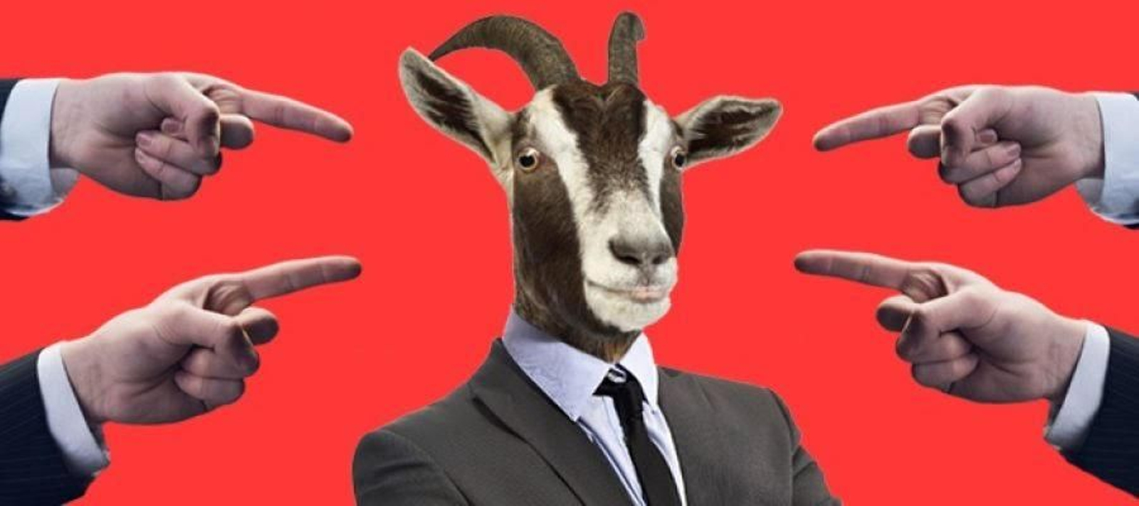 Recreación de un chivo expiatorio.