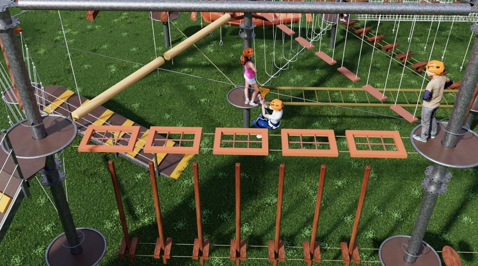 El nuevo parque multiaventura de Frailes.