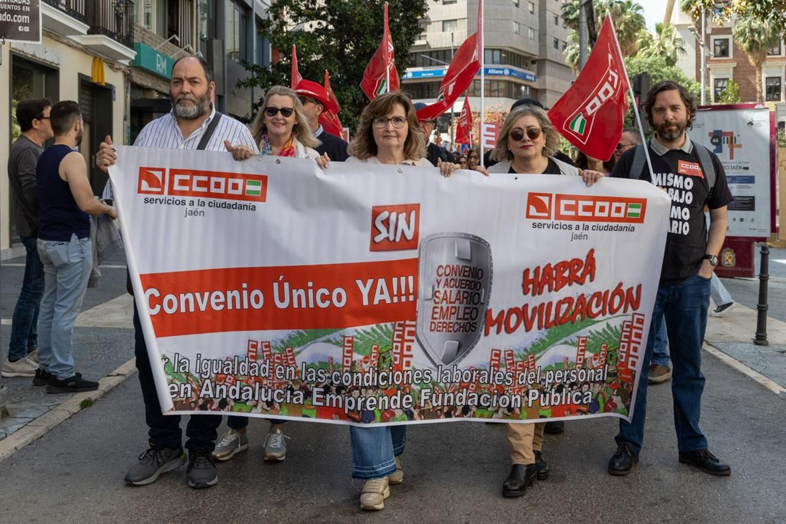 Manifestación convocada por el 1º de Mayo