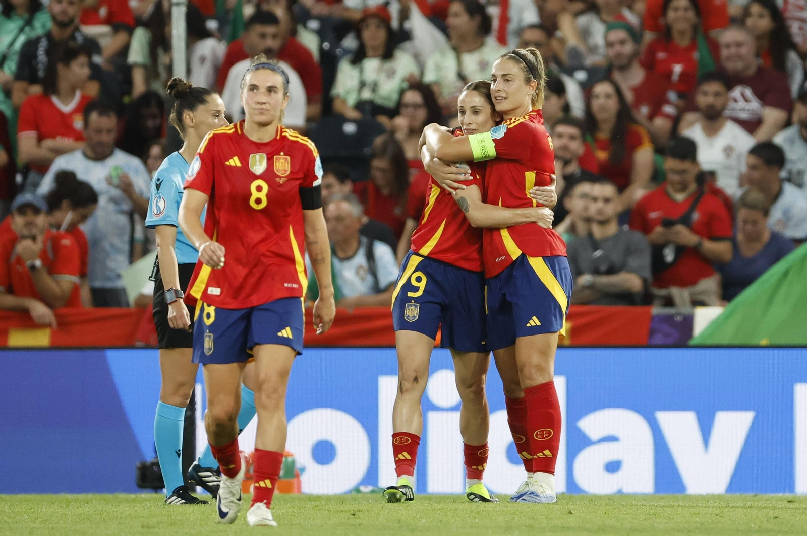 Las fotos del España - Portugal en la Eurocopa femenina