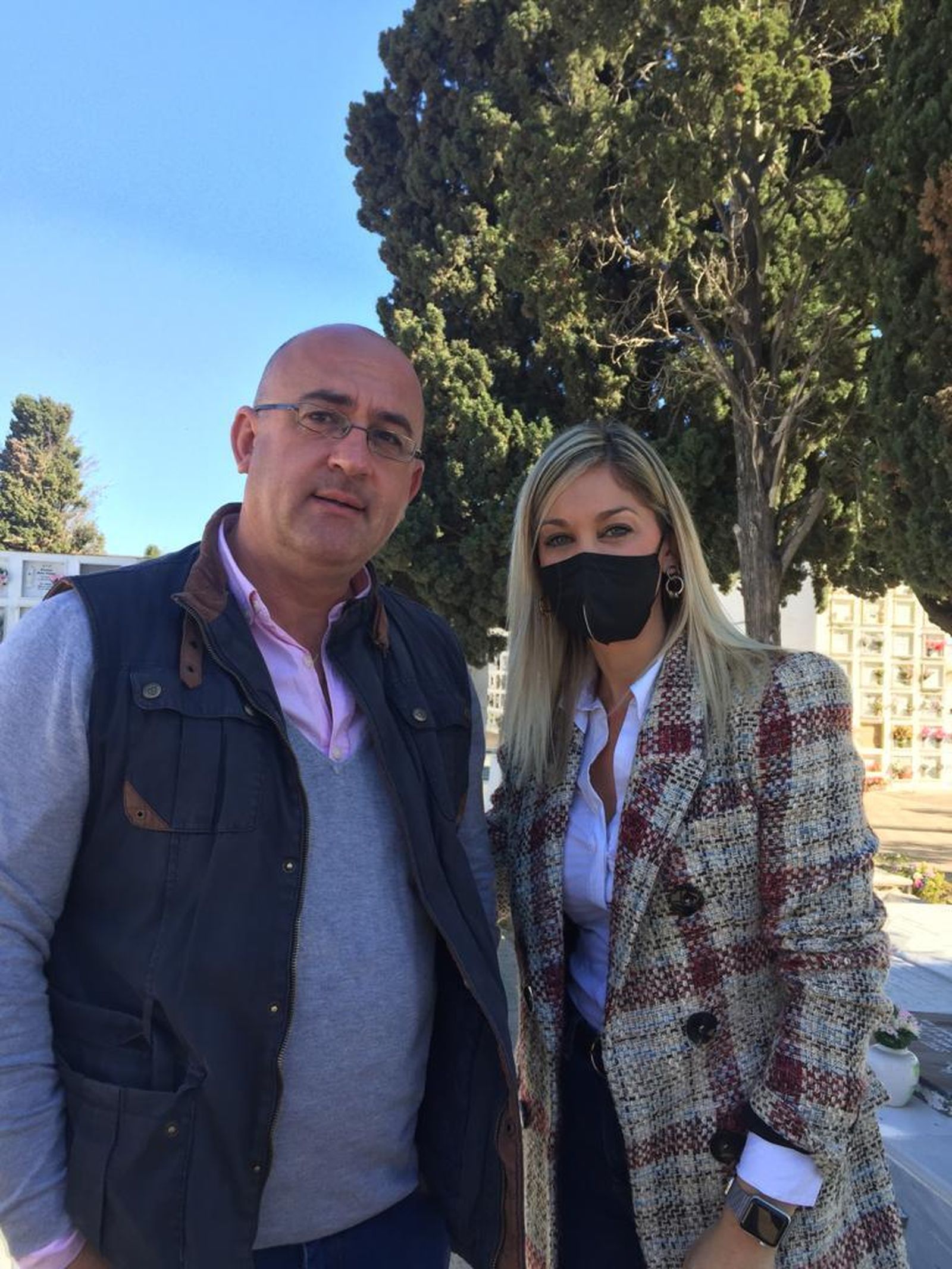 La diputada Lucía Trujillo y Miguel Guerra, responsables del área de Memoria Histórica de la Diputación Provincial.