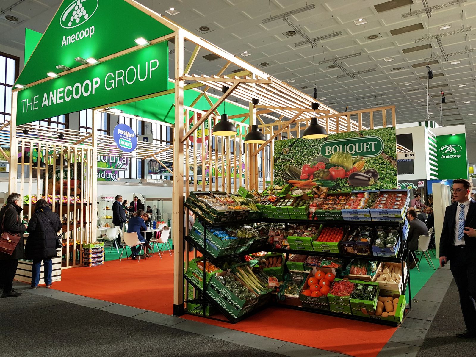 Zona de exposición hortícola en el stand de Anecoop durante la última feria, hace ya más de dos años.