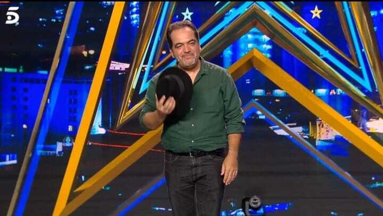 El mago portuense Juan Luis Rubiales, en Got Talent el pasado sábado.