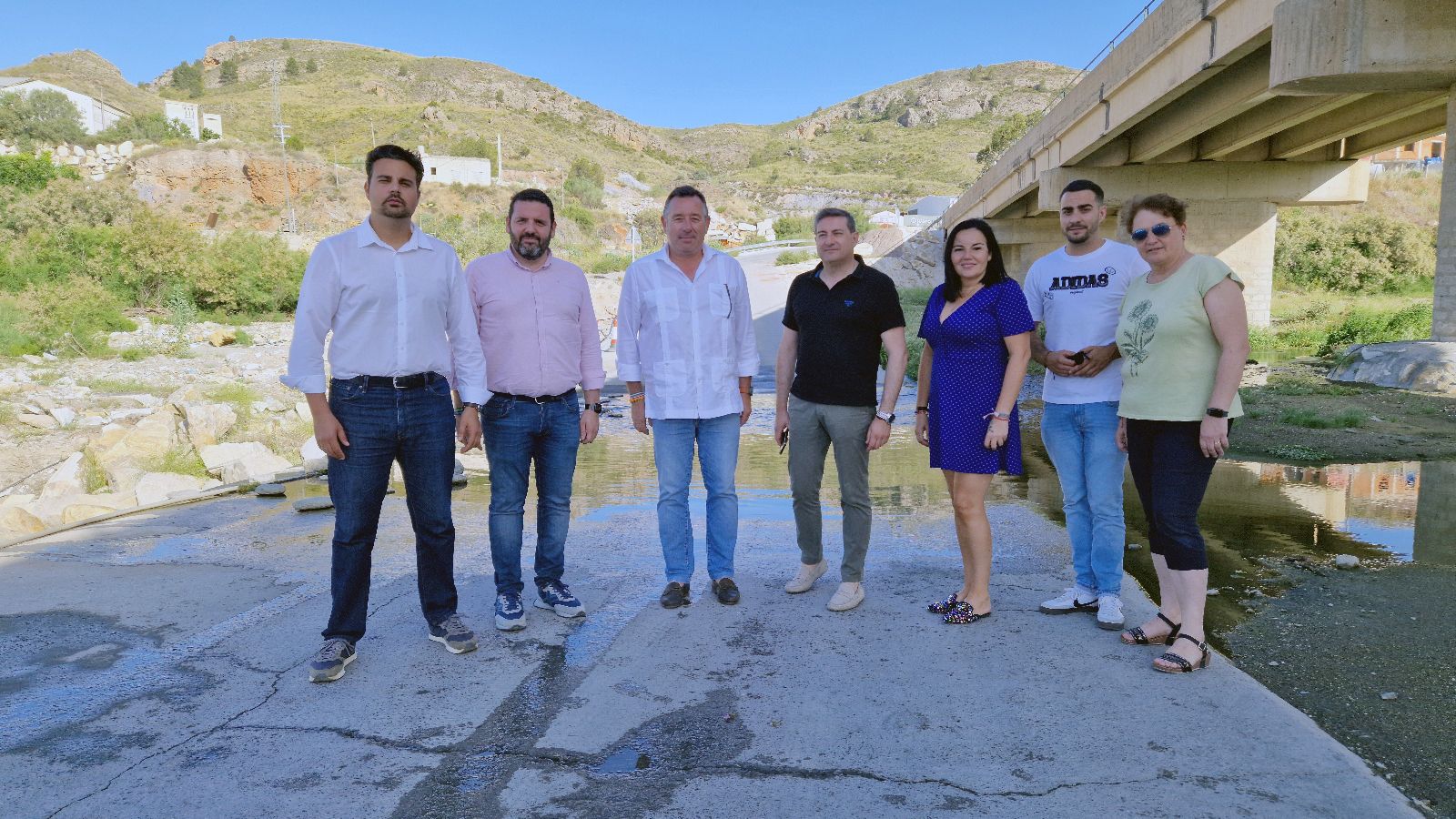 Mateo Hernández con dirigentes socialistas en la Comarca del Almanzora.