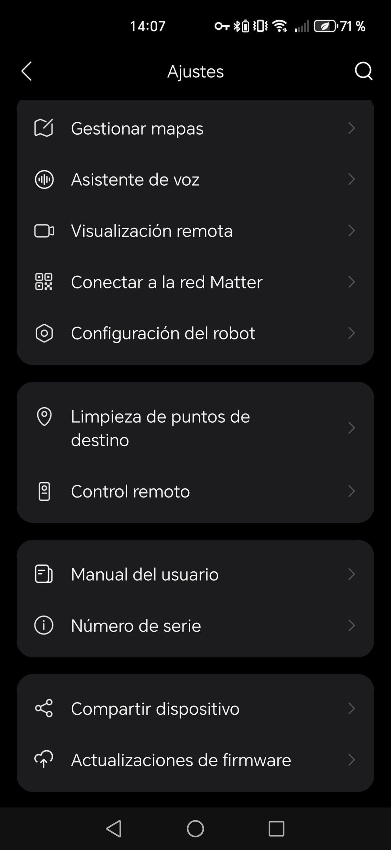 Aplicación Roborock - Robot aspirador Saros Z70