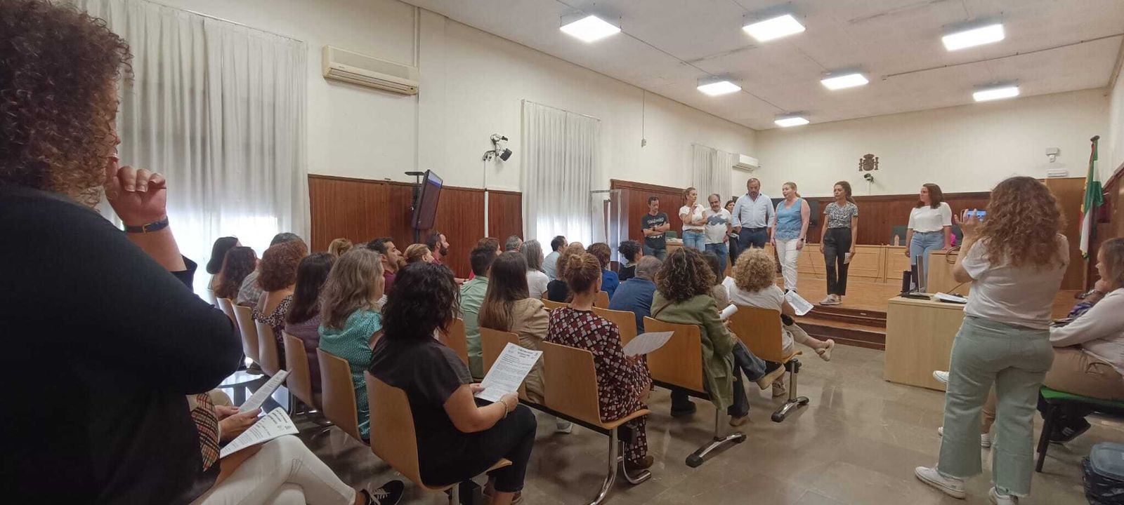 Asamblea de funcionarios de Justicia.