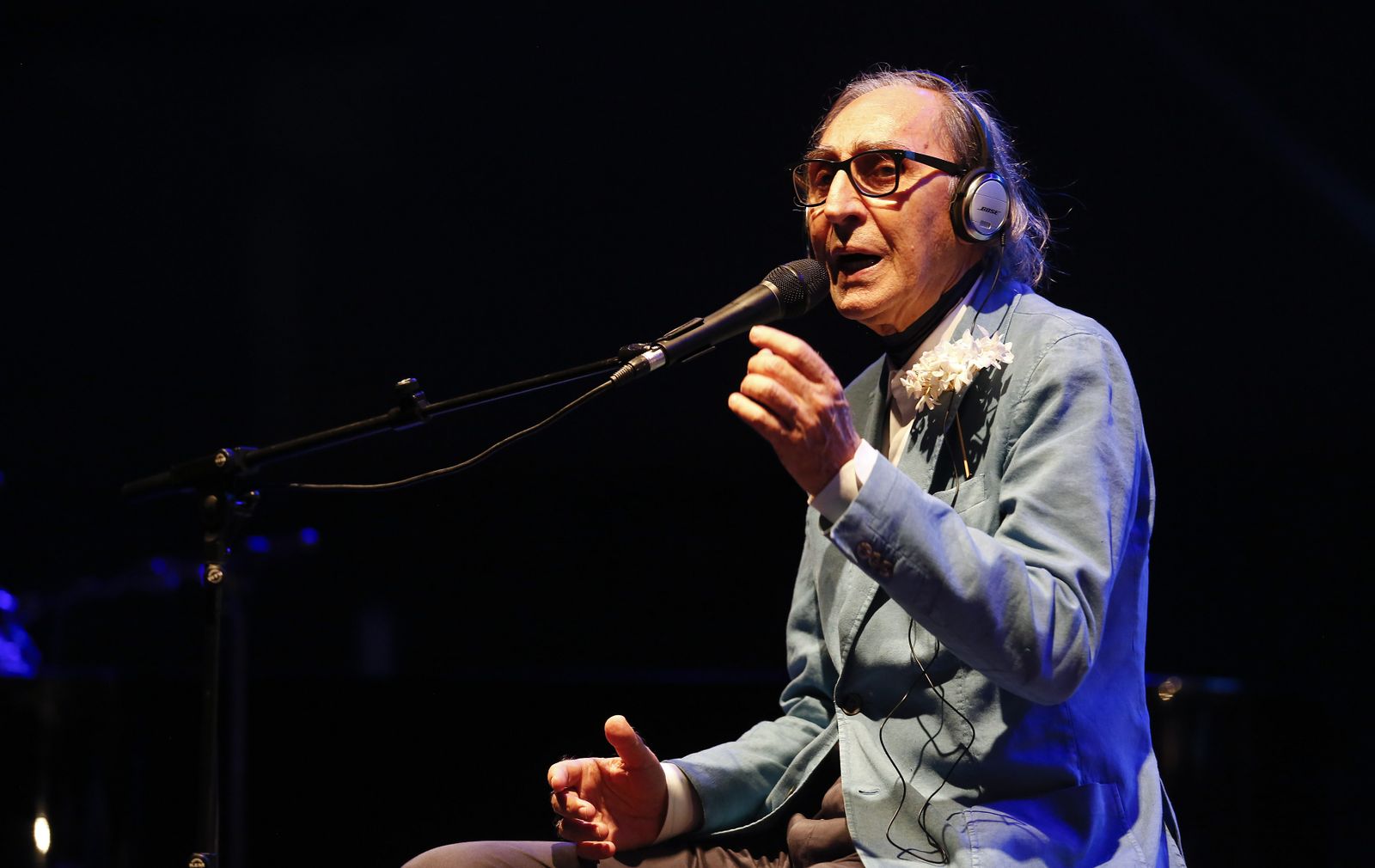 Franco Battiato, en un concierto en Málaga en 2017.