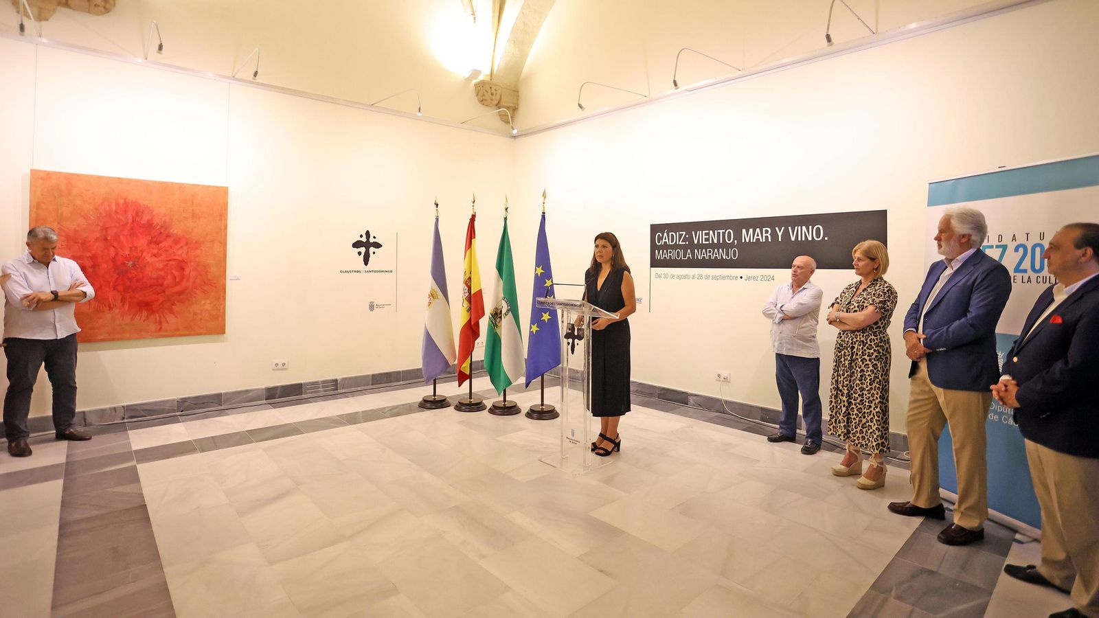 Imágenes de la exposición ‘Cádiz, viento, mar y vino’ de la artista Mariola Naranjo en los Claustros de Santo Domingo de Jerez