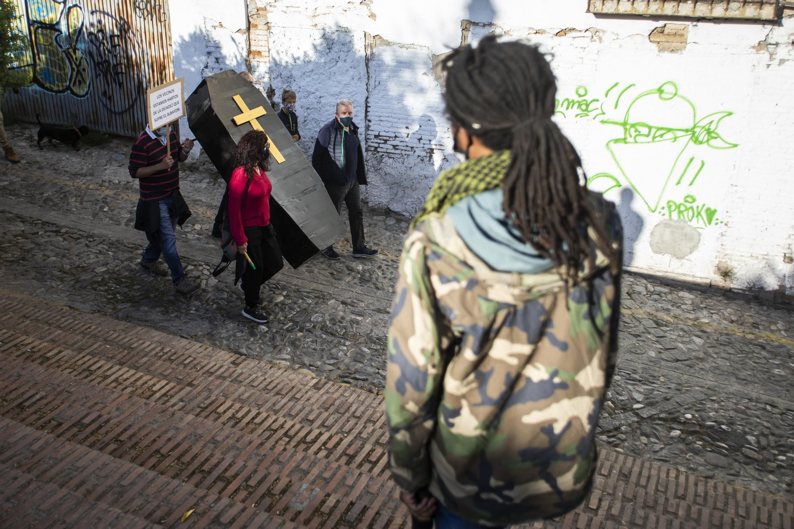 Manifestación de los vecinos del Albaicín por la inseguridad en el barrio