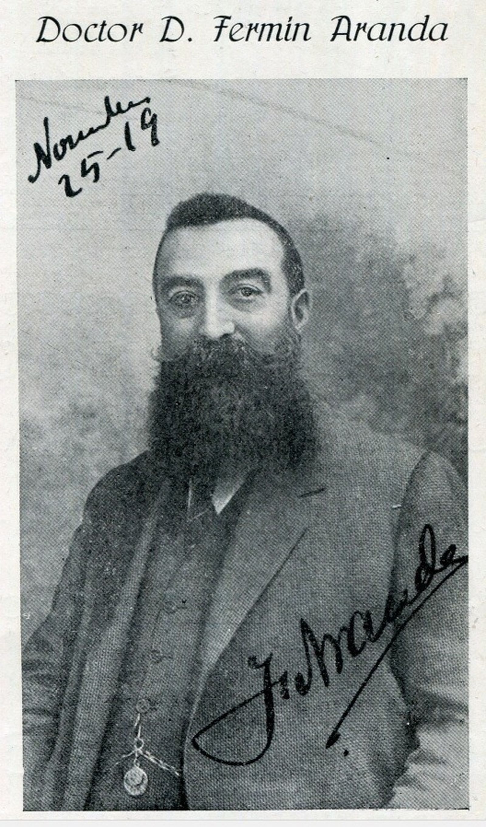 El cirujano Fermín Aranda, 1919.
