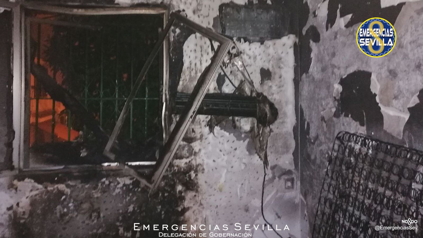 La habitación donde comenzaron las llamas.