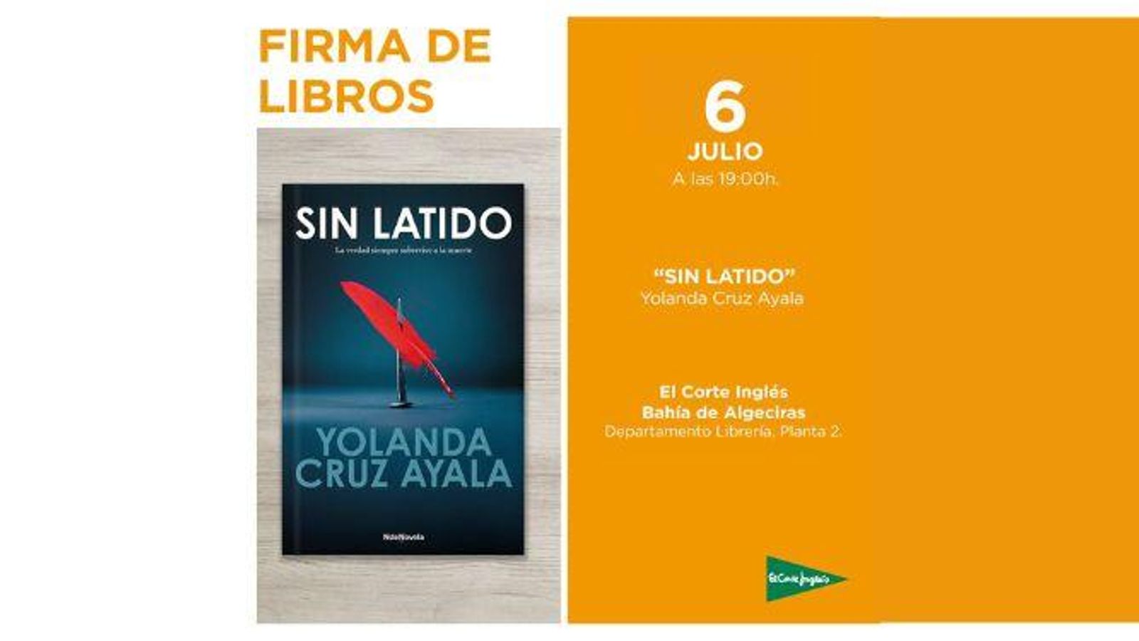 Firma de libros de Yolanda Cruz en El Corte Inglés de Algeciras