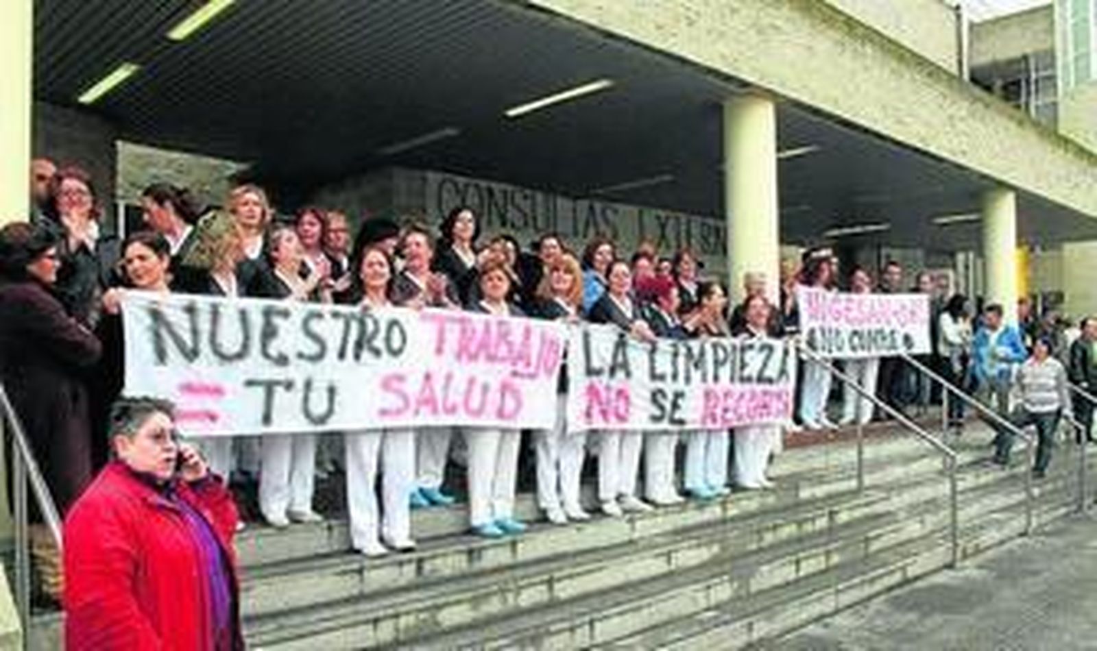 Concentración protagonizada por los trabajadores la semana pasada.