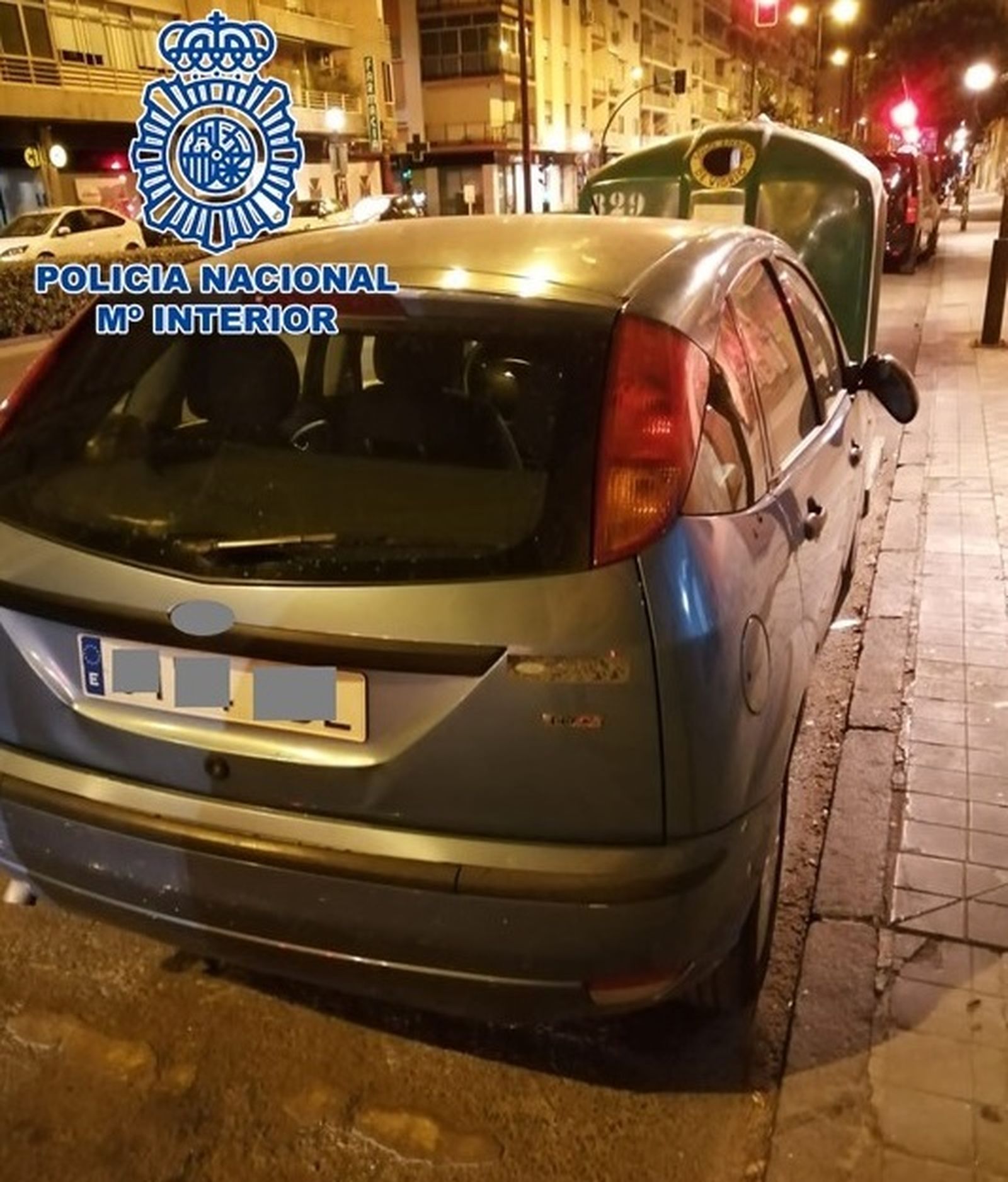 Uno de los coches afectados.