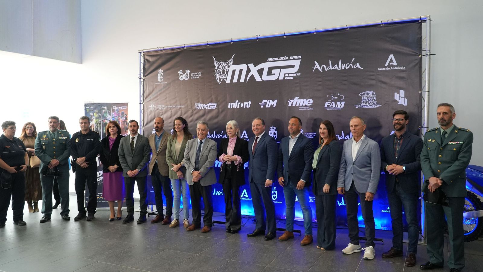 Patricia del Pozo, Consejera de Deportes, preside la presentación del MXGP en Almonte