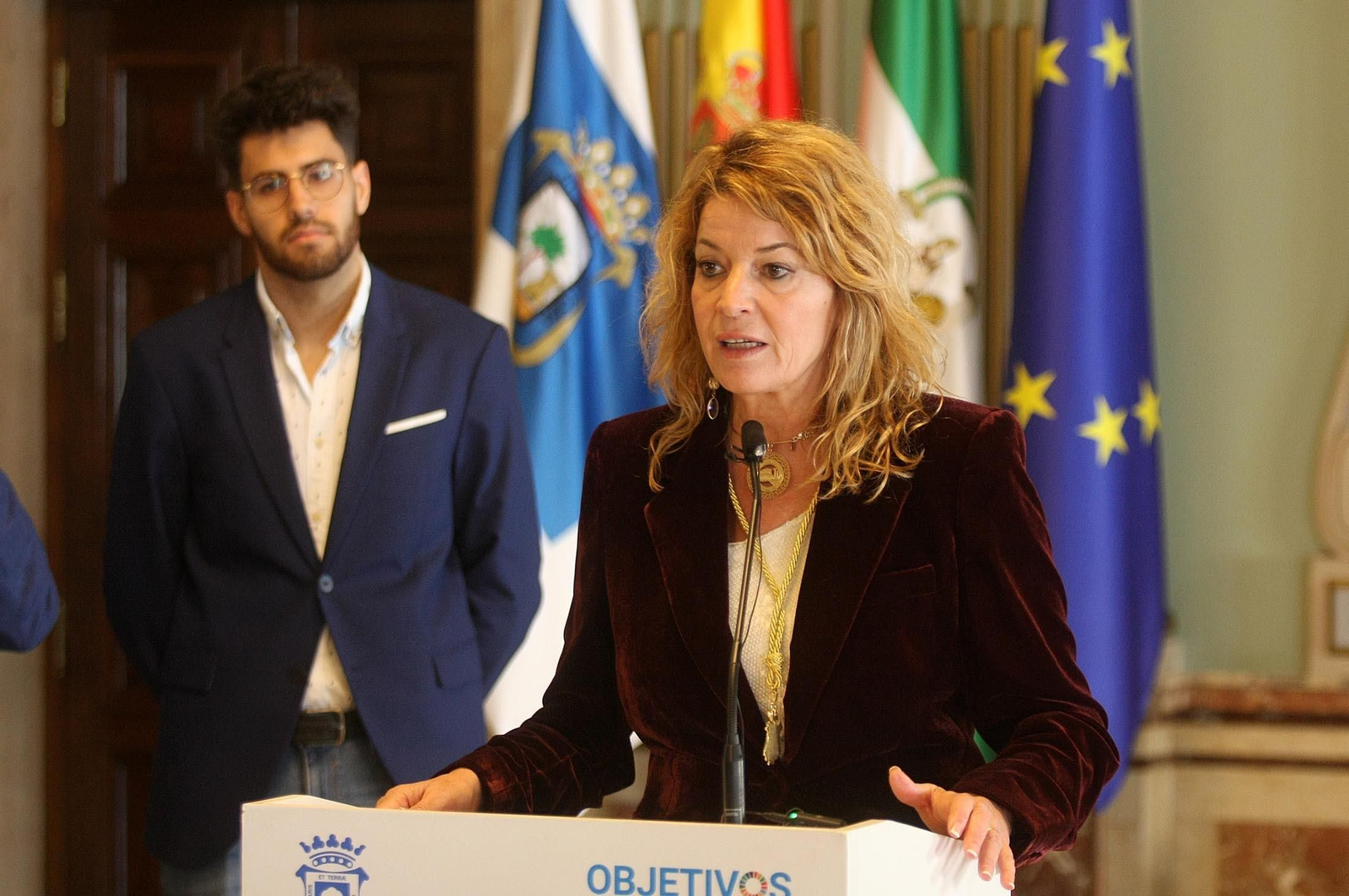 Imágenes de Luzardo y Alzugaray en su recepción en el Ayuntamiento de Huelva