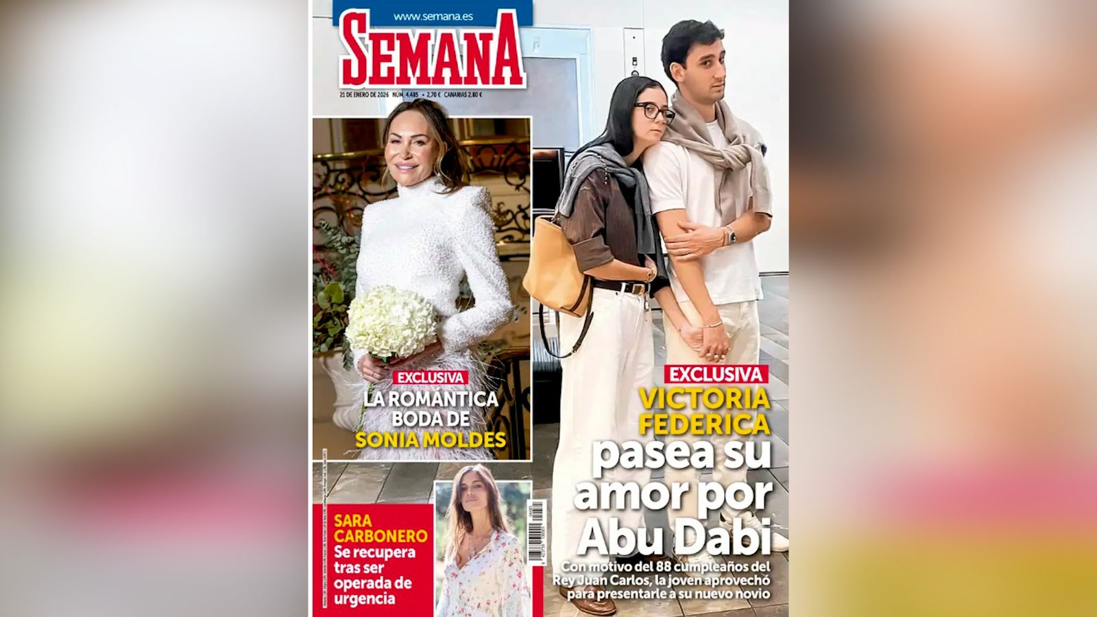 Portada de la revista Semana con Victoria Federica y su nueva pareja