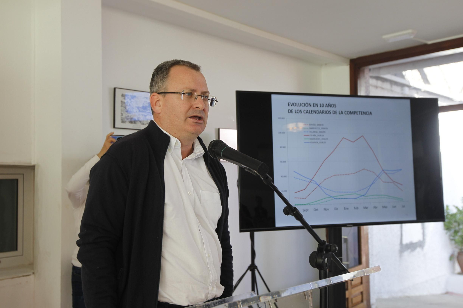 Juan Carlos Pérez Mesa en las jornadas de pimiento temprano en Dalías