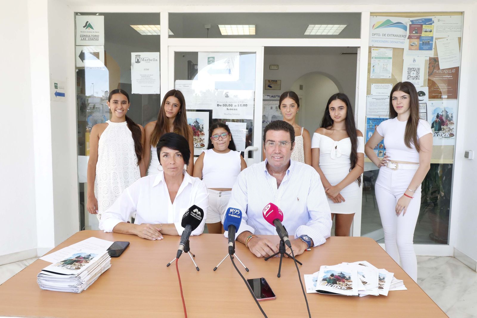 El acto de presentación de la Feria de Las Chapas, en Marbella.