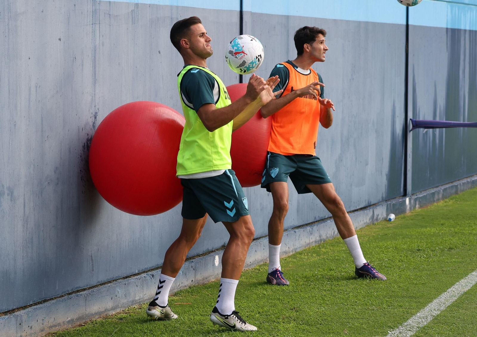 Luismi y Juanpe, entrenando.