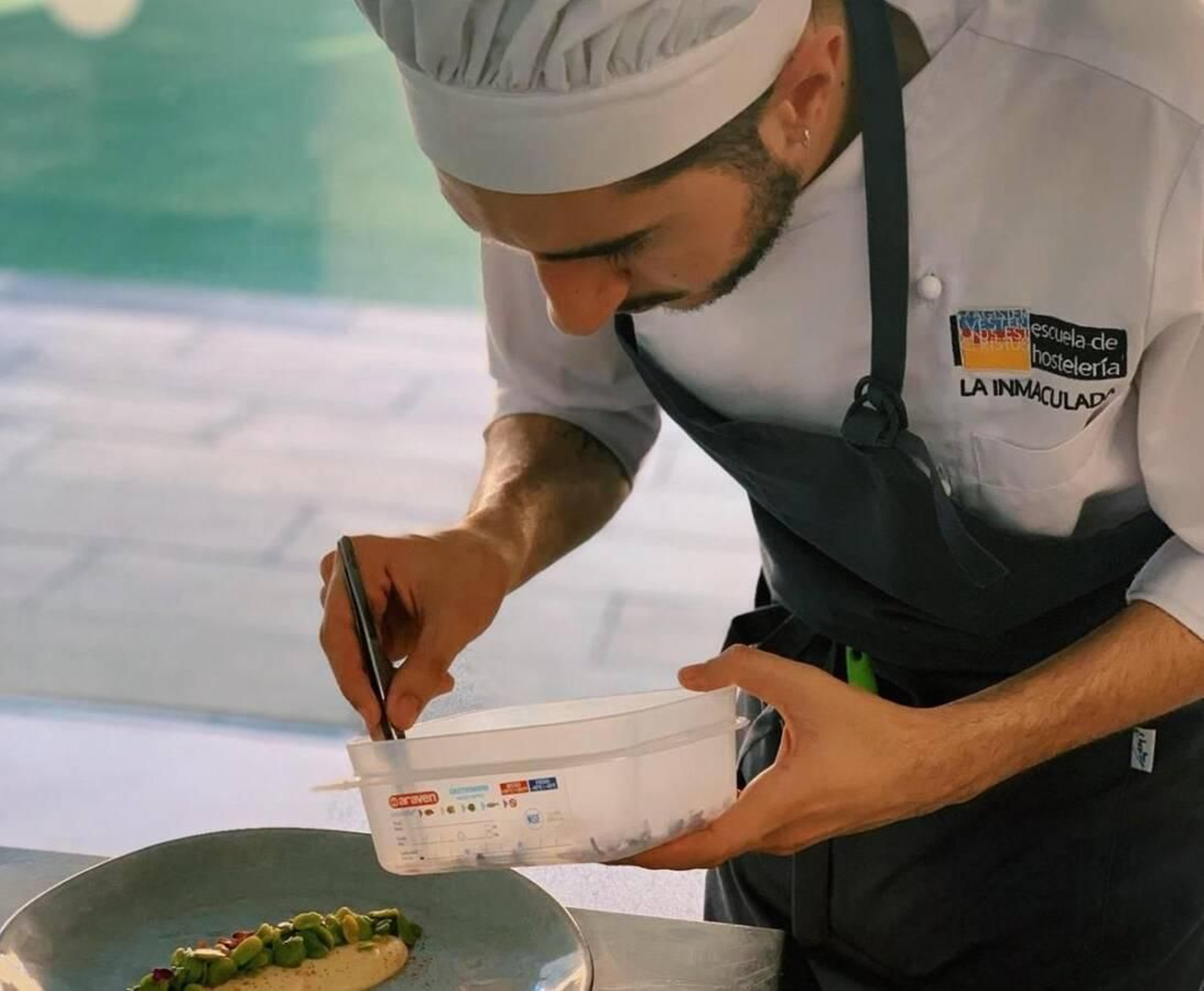 Adrián Calvente, en acción.
