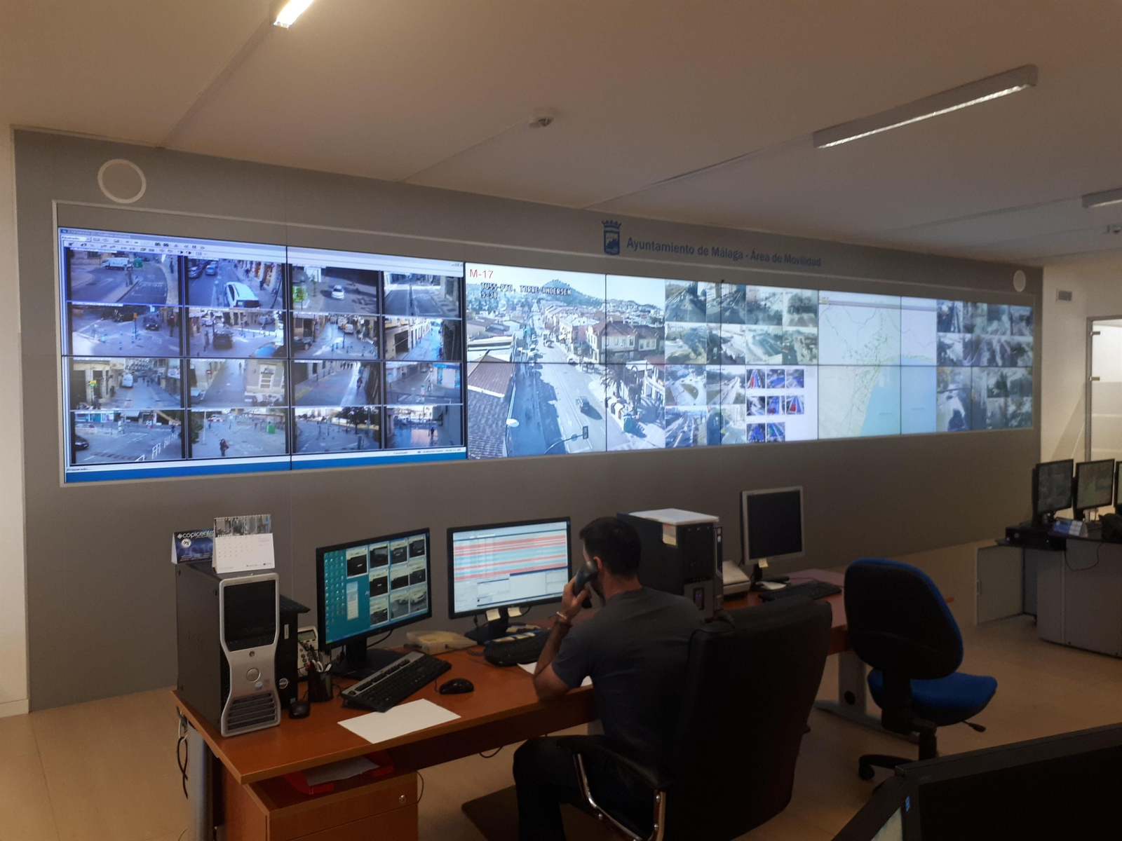 El Centro de Gestión del Tráfico de Málaga capital.