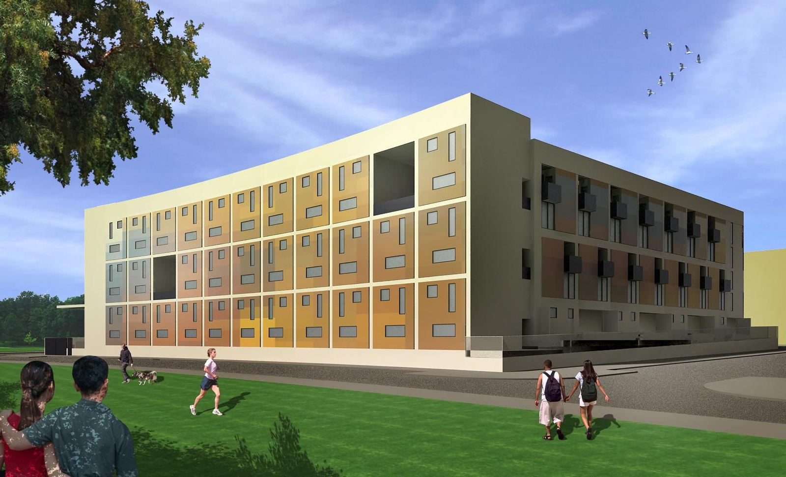 Diseño previsto para una de las promociones de VPO del sector Universidad.