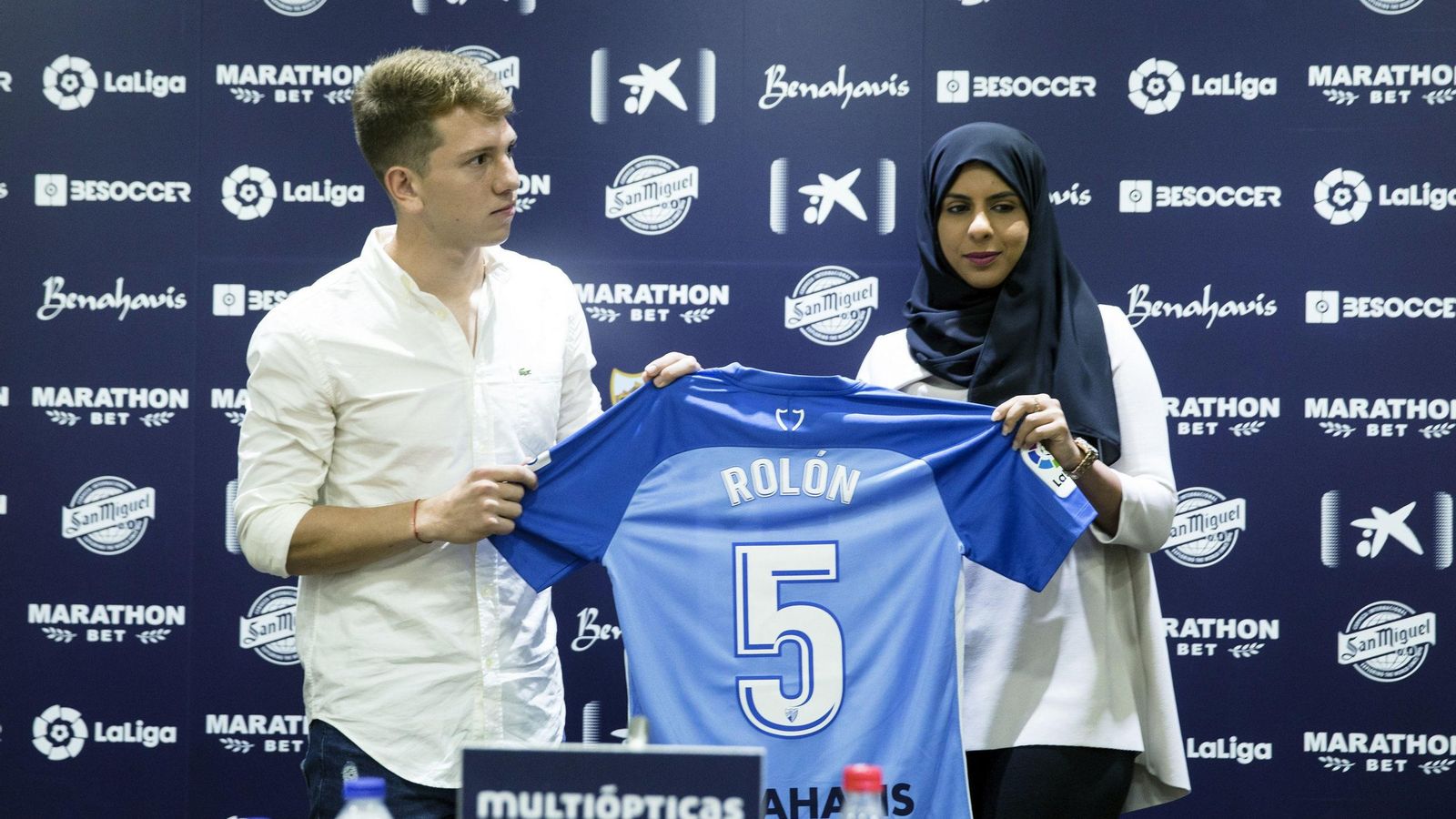 Hamyan Al-Thani, en la presentación de Rolón. Hamyan Al-Thani, en la presentación de Rolón.