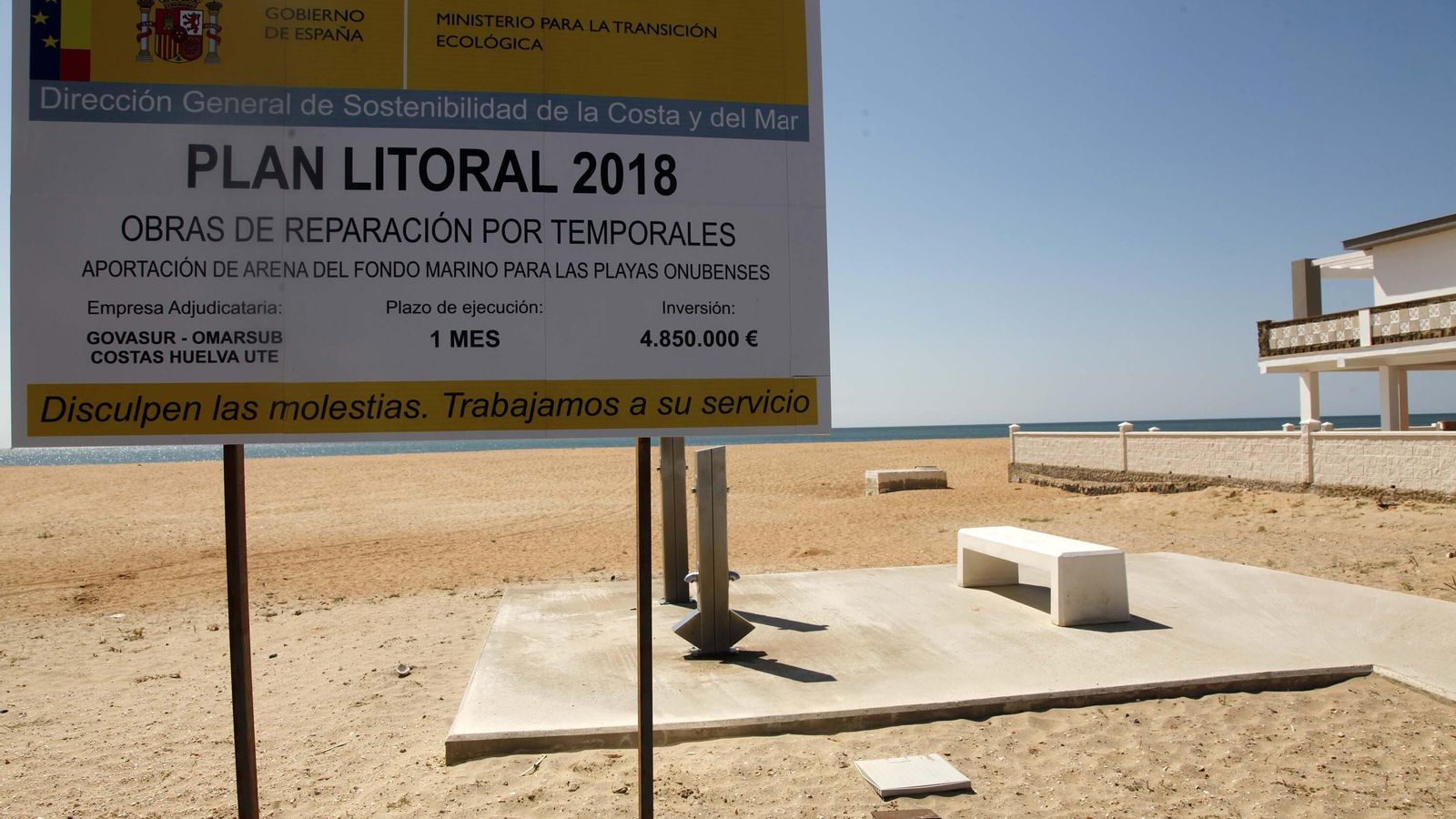El Gobierno realizó un importante desembolso en La Antilla tras el devastador temporal de 2018